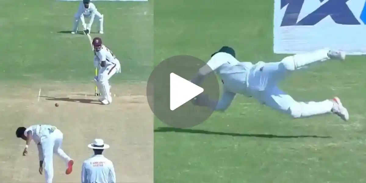 [Watch] Litton Das-Nahid Rana Make A Fool Of Hodge With A 'Superman' Effort In BAN vs WI 2nd Test